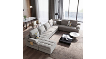 Fabric Sofa Modern Simple Storage U-shaped Corner Sofa Tech Fabric Furniture Combination Set1