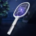 Electric Mosquito Swatter 2 Modes USB Rechargeable Home Bug Zapper Racket Bedroom Indoor Inserts Killer Pest Control Dropship