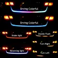 Niscarda 12V 1.2M Car Rear Trunk Tail Light Dynamic Streamer Reverse Warning LED Strip Auto Additional Break Trun Signal Lamp