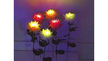 Outdoor Solar Led Chrysanthemum Artificial Flower Spike Light For Party Holiday Landscape Garden Pathway Security Night Light1