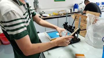 screen printing sample by manual
