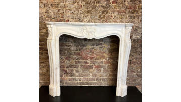 Baroque Carrara Marble Fireplace Mantel Rustic Elegance