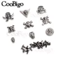 10sets Rock Skull Pewter Punk Studs Rivet Spikes Bracelet Garment Shoe Bag Pets Collar DIY Leather Craft Parts Accesssories