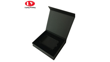 Black magnetic box with shiny logo