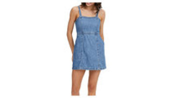 Latest Casual Spaghetti Strap Dress Designs for Ladies Summer Denim Dresses with Pockets Women1