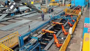 Angle steel stacking machine