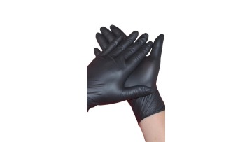 Cheap Black Powder Free Blended Nitrile Vinyl Synthetic Rubber Latex Nitrile Gloves Work Safety Lab Gloves1