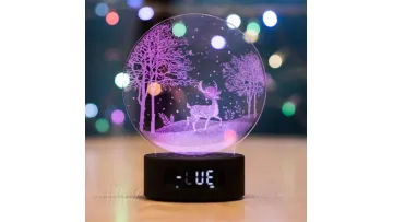 Modern 3D Acrylic LED Night Light with Bluetooth Speaker1