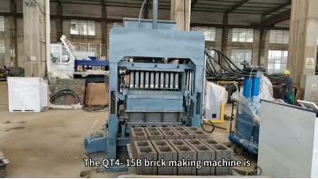 QT4-15B pavement brick making machine, hollow concrete brick block machine