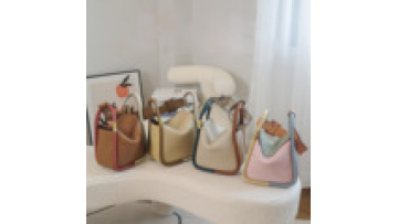 Unique Multi-Color Women's Crossbody Shoulder Bag with Splicing Contrast Bucket Design1