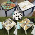 DIY Wall Sticker Waterproof Geometric Table Decals Desk Self-adhesive Stickers Decor Ornaments Home Decoration Accessories
