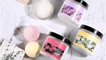 private label bathsalt gift body foot care rose lavender flowers exfoliating organic crystal natural soak spa milk bath salt1