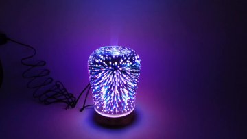 New products 2022 unique 3D Glass Essential Oil Portable home appliances Mini Wooden Usb Aroma Diffuser1