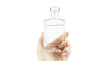Flat Square Wine Glass Bottle