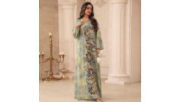 Luxury Dubai Abayas Eid Djellaba Sequins Flower Muslim Women Maxi Dress Turkey Kaftan Caftan Marocain Femme Jalabiya1