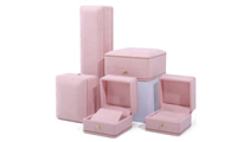 Wholesale Luxury Jewelry Box Packaging Custom logo Velvet Jewelry Packaging Bracelet Bracelet necklace Ring box Pink jewelry box1