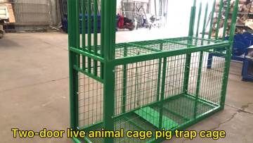 High quality effective collapsible square cage two-door live animal cage pig rabbit cat big trap cage1