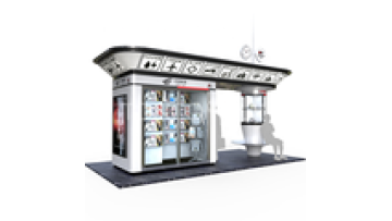 Customized Multi-functional Intelligent Kiosk / Perfab Booth With Vending Machine1