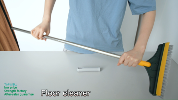 Topwill 2022 Upgraded 2 In 1 Bristle Wall Gap Dead Corners Cleaning Brush With Scraper Floor Scrub Brush With Long Handle1