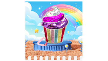 Ice Cream Kids Magic PU Kids Backpack