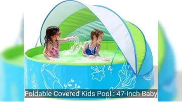 Covered Kids Pool 47 Inch Baby Pool and Beach Tent1