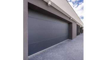 Contemporary Black Steel Electric Sectional Garage Doors