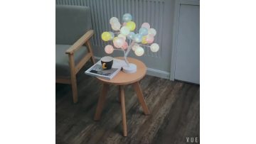 Colors Romantic Led Cotton Ball Tree Table Lamp W USB&Battery For Decoration Night Light Gift Holiday Party Wedding Mother's Day1