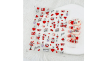 Self-Adhesive Valentine's Day Puppy Stickers for Nail Art and Glitter Decoration1