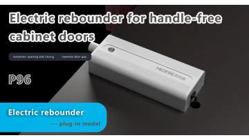 Electric re-bounder for handle-free cabinet doors