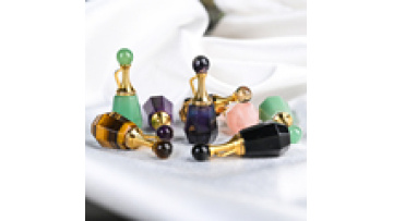 Wholesale Natural Gemstone Crafts Different Materials Healing Crystal Perfume Bottles1