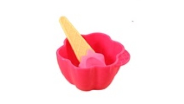 Popular Kids Plastic Ice Cream Bowl With Spoon Promotional Gifts Dessert Bowl Cute Children Ice Cream Cup1