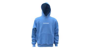 blue foam print hoodie