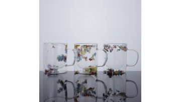 Flower glass cup