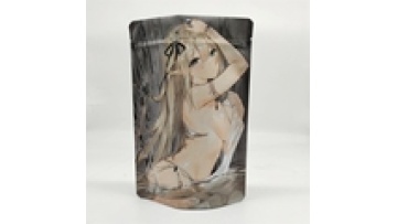 Custom Printed Metallic Silver Laser Stand Up Zipper Hologram Face Mask Packaging Bag Cosmetic Packaging Bag1