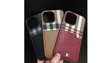 iPhone 13 Plaid Leather Case Cover1