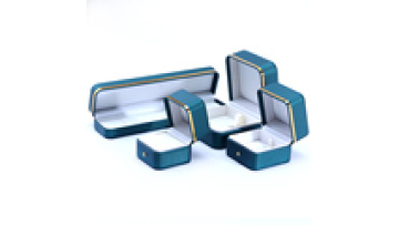 Hanhong custom luxury green high-grade leather jewelry packaging box stud earrings necklace watch gift box ring jewelry box1