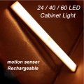 Rechargeable 24/40/60 LEDs Cabinet PIR Motion Sensor Light Bar For Closet Wardrobe Under Cabinet Energy-saving Night Light DC5V