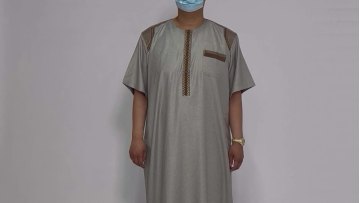 Muslim Men's thobe thoub thaub thawb - custom 100% spun polyester fashionable Mens thobe - mens abayas1