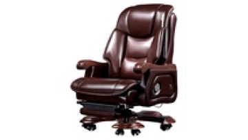 Leather Executive Office Chair with Massage Pedal, Reclining, Ergonomic1