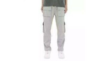 Custom High Quality Button Pants Track Pants Cargo Cotton Wholesale Joggers Men1