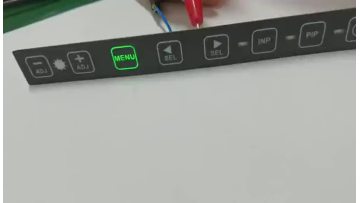 Green backlight membrane switch