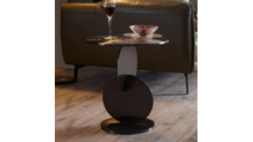 Designer side table rock board living room round Italian style minimalist simple personality creative movable sofa corner table1