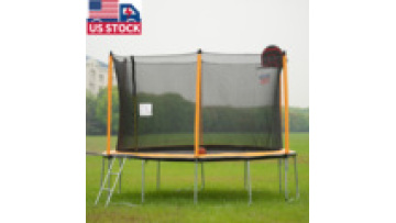 USA local stock Kids Trampoline 12FT 10FT with Ladder ASTM CPC approved1
