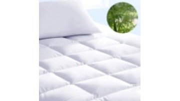High quality 100%bamboo shell fabric mattress pad with 100% bamboo filling mattress topper for living room1
