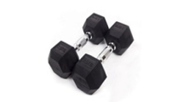 China Manufacturer Free Weight Gym Set Metal Handle Cast Iron Rubber Hex Dumbbell1