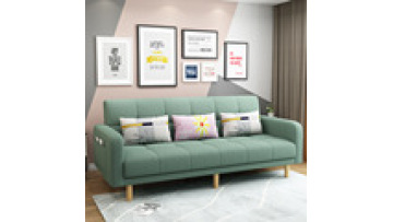 Living room simple multifunctional sofa lazy person wash-free technology cloth folding fabric sofa bed dual-use1