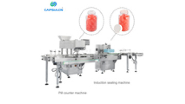 CapsulCN Automatic Bottling Packaging Pills Tablet Capsule Counting Machine and Induction Sealing Machine Line1