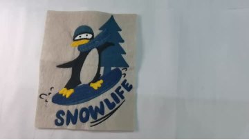 Cutting piece embroidery logo (2)