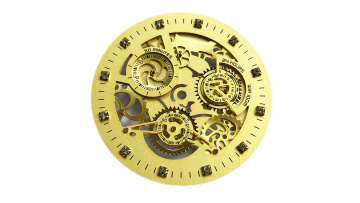DL-344 skeleton watch dial