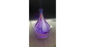 2022 Best-selling  creative colorful 3D glass vase aroma diffuser, night light sleep aid aroma diffuser1